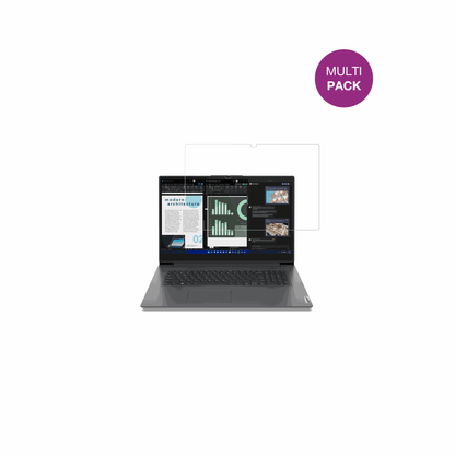 LenovoV17 IRU G4 mit aufgebrachter dipos Displayschutzfolie, glasklare Darstellung ohne Einschränkungen