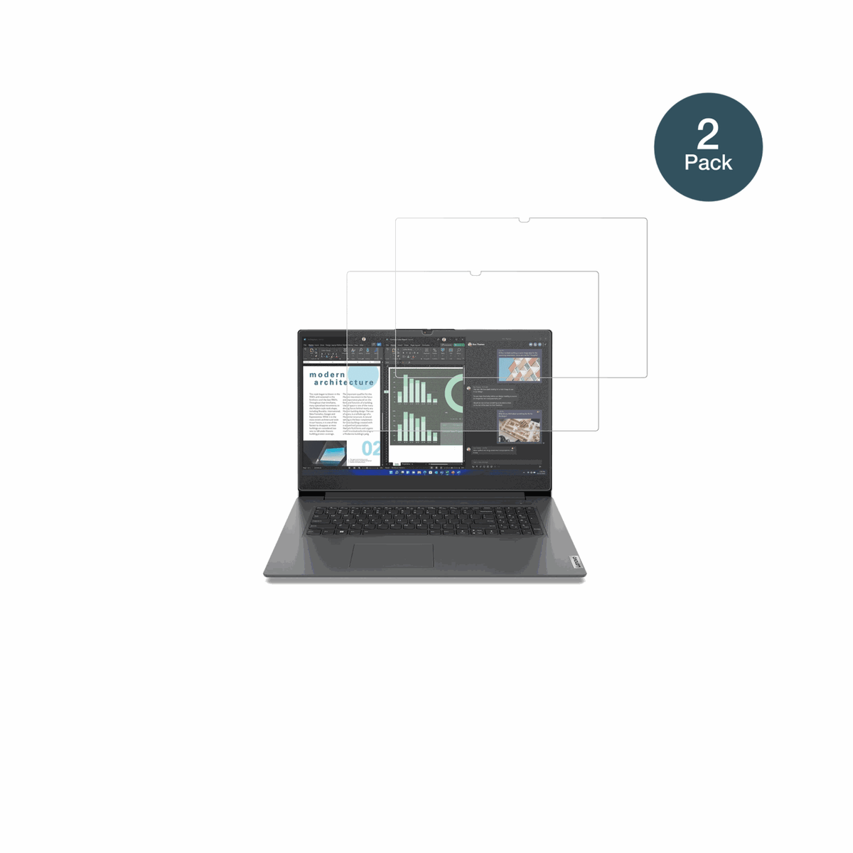 LenovoV17 IRU G4 mit aufgebrachter dipos Panzerfolie, die lästige Fingerabdrücke minimiert