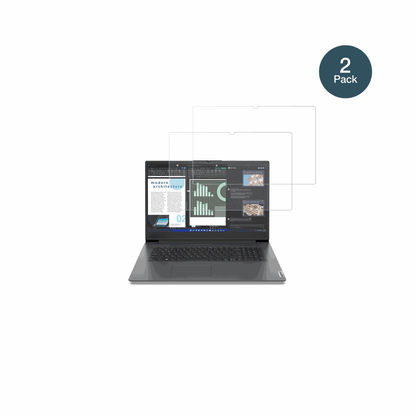LenovoV17 IRU G4 mit aufgebrachter dipos Panzerfolie, die lästige Fingerabdrücke minimiert