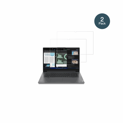 LenovoV17 IRU G4 mit aufgebrachter dipos Flex Schutzfolie, glasklare Darstellung ohne Einschränkungen