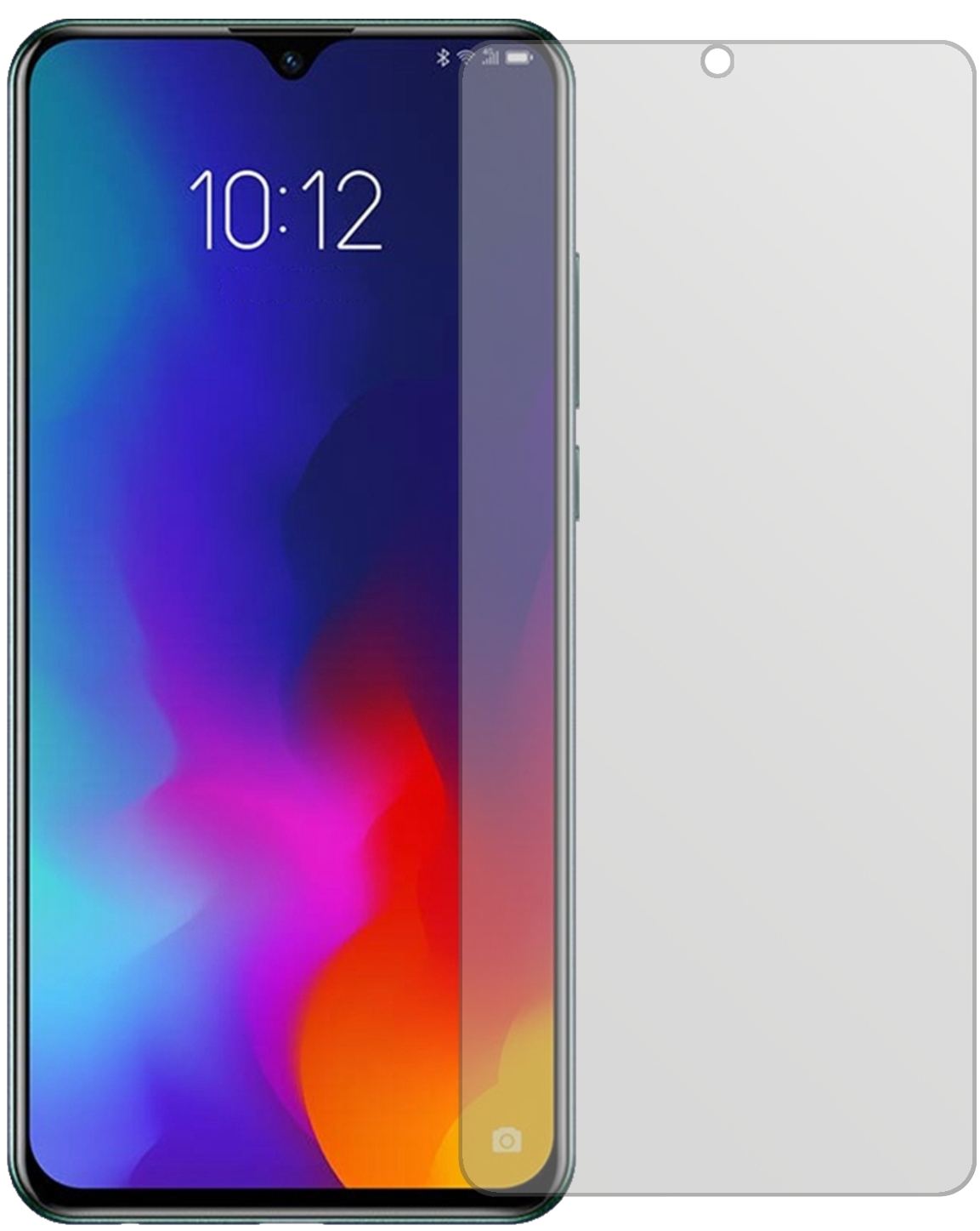 LenovoZ6 Lite mit aufgebrachter dipos Displayschutzfolie, die lästige Fingerabdrücke minimiert