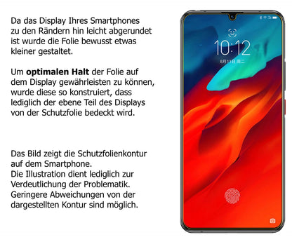1x 9H Schutzfolie für Lenovo Z6 Pro Panzerfolie