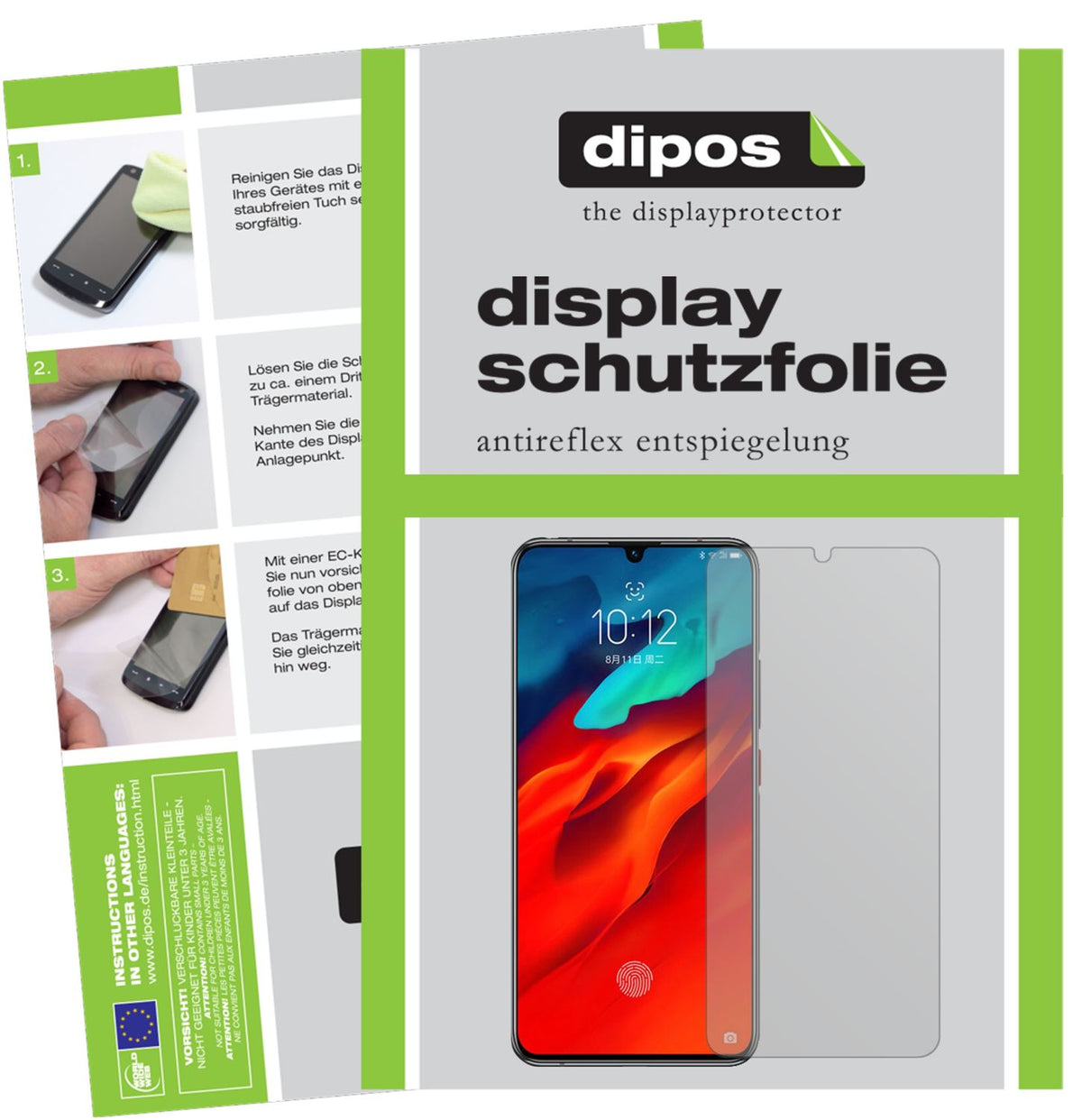 Matte Displayschutzfolie von dipos passend für Lenovo Z6 Pro Ferrari Edition, präziser Zuschnitt und blasenfrei montiert