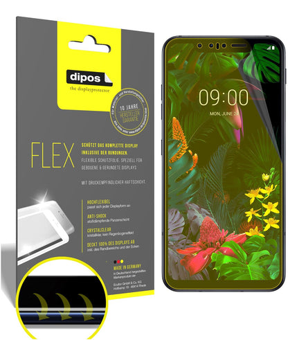 Klare Displayschutzfolie von dipos passend für LG G8s ThinQ, 100% Displayabdeckung und blasenfreie Montage