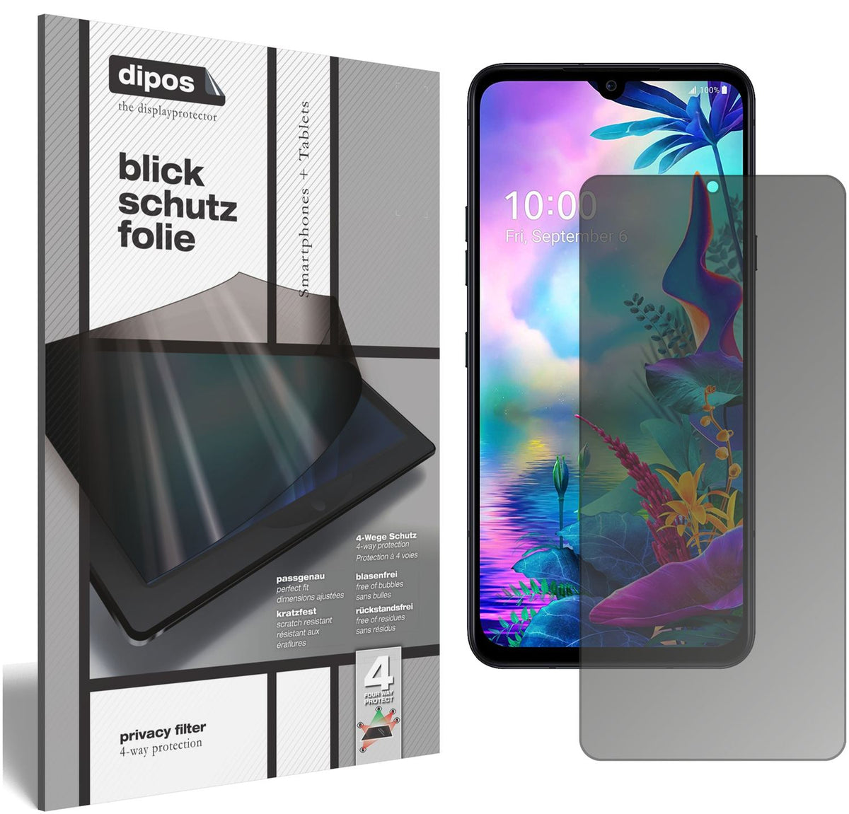 Blickschutzfolie für LG V50s ThinQ matt Schutzfolie Privacy