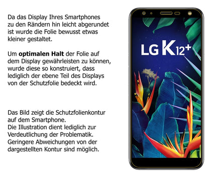 1x Schutzfolie klar für LG K12 Plus Display-Schutzfolie