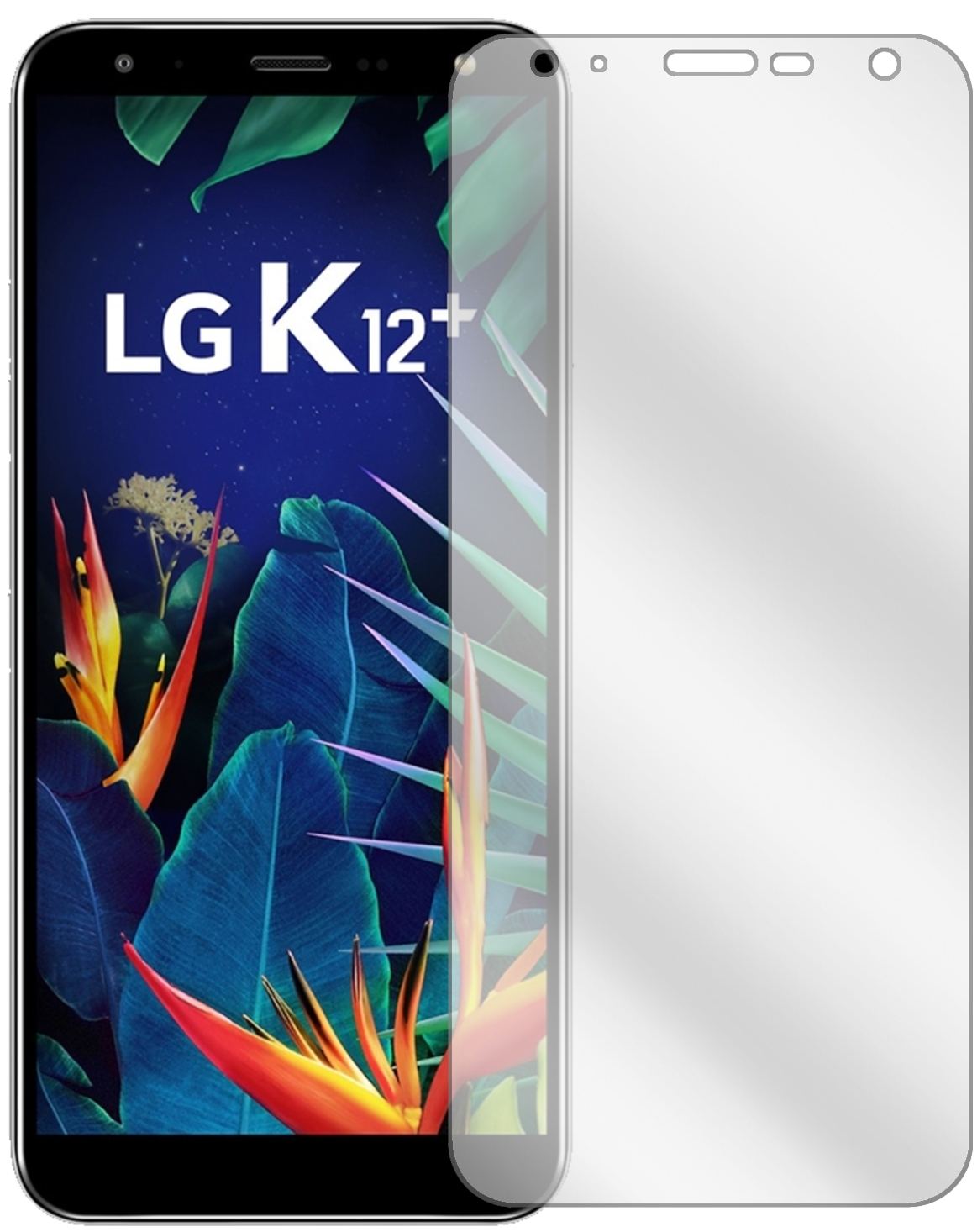 LGK12 Plus mit aufgebrachter dipos Displayschutzfolie, glasklare Darstellung ohne Einschränkungen