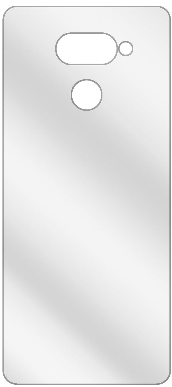 dipos Displayschutz für LG K50 Rückseite, transparente Oberfläche, geringe Dicke und perfekte Passform
