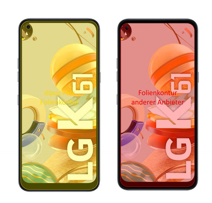 3x 3D Full Cover Schutzfolie für LG K61