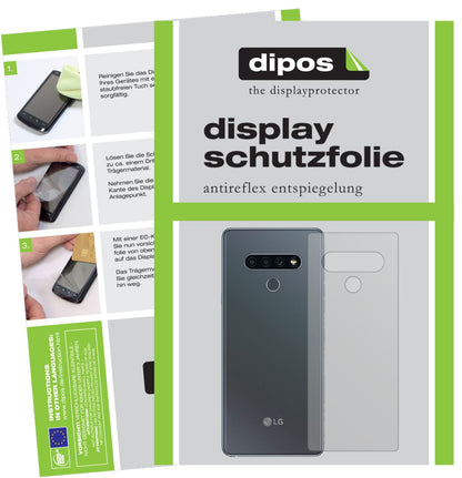 Matte Displayschutzfolie von dipos passend für LG K71 Rückseite, präziser Zuschnitt und blasenfrei montiert