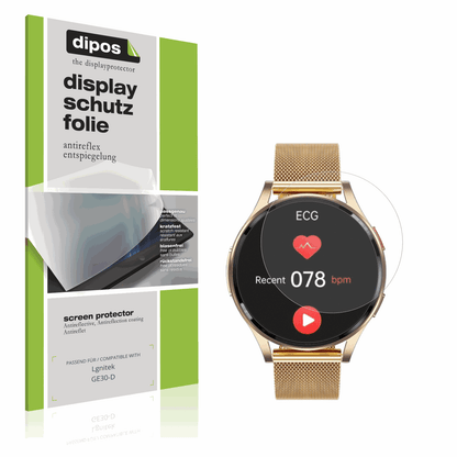 Matte Displayschutzfolie von dipos passend für Lgnitek GE30-D, präziser Zuschnitt und blasenfrei montiert