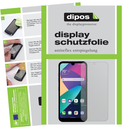 Matte Displayschutzfolie von dipos passend für LG Phoenix 5, präziser Zuschnitt und blasenfrei montiert