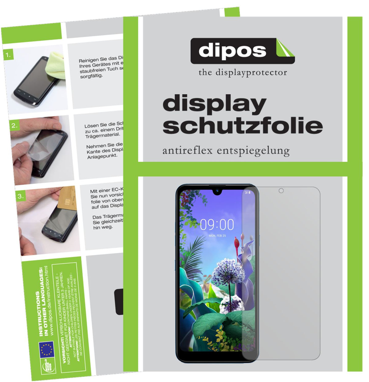 Matte Displayschutzfolie von dipos passend für LG X6, präziser Zuschnitt und blasenfrei montiert