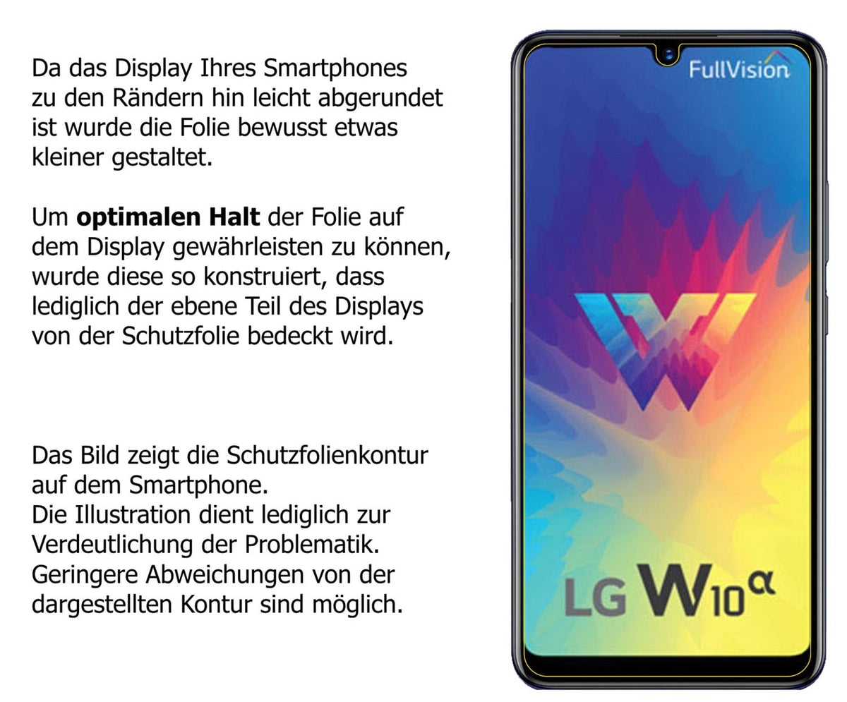 Dünne und klare Folie passend zugeschnitten für LG W10 Alpha