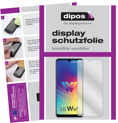 Klare Displayschutzfolie von dipos passend für LG W10 Alpha, präziser Zuschnitt und blasenfrei montiert
