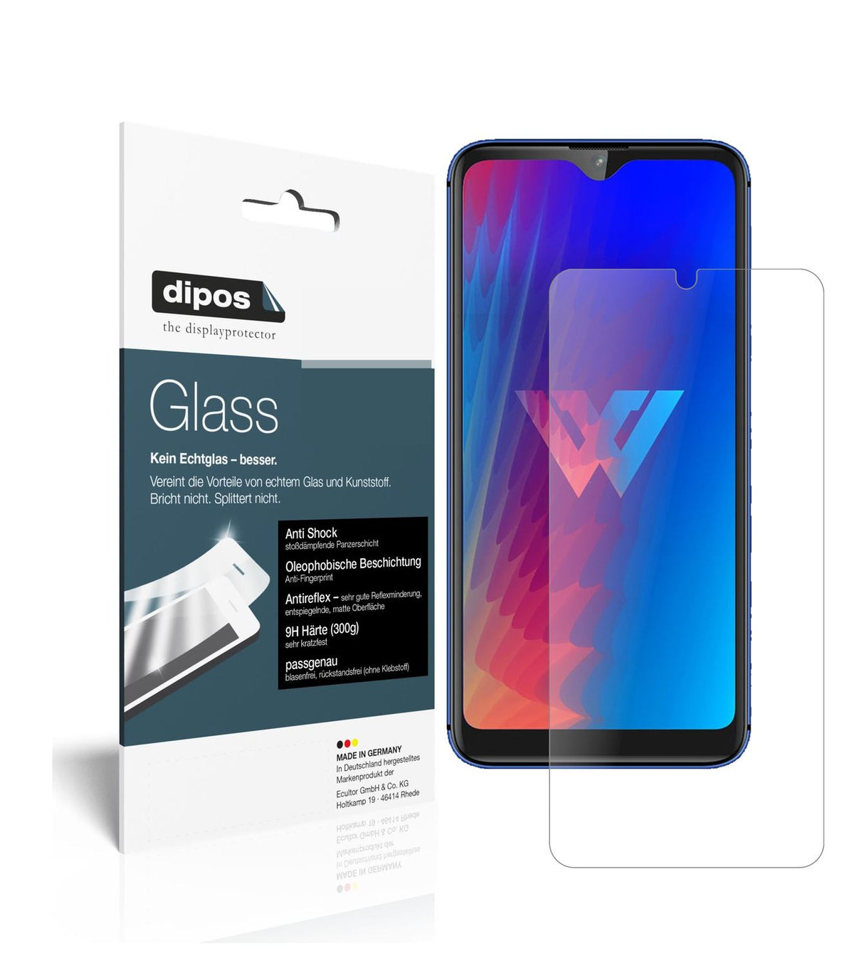 Matte Displayschutzfolie von dipos passend für LG W30, 9H kratzfest und blasenfrei montiert