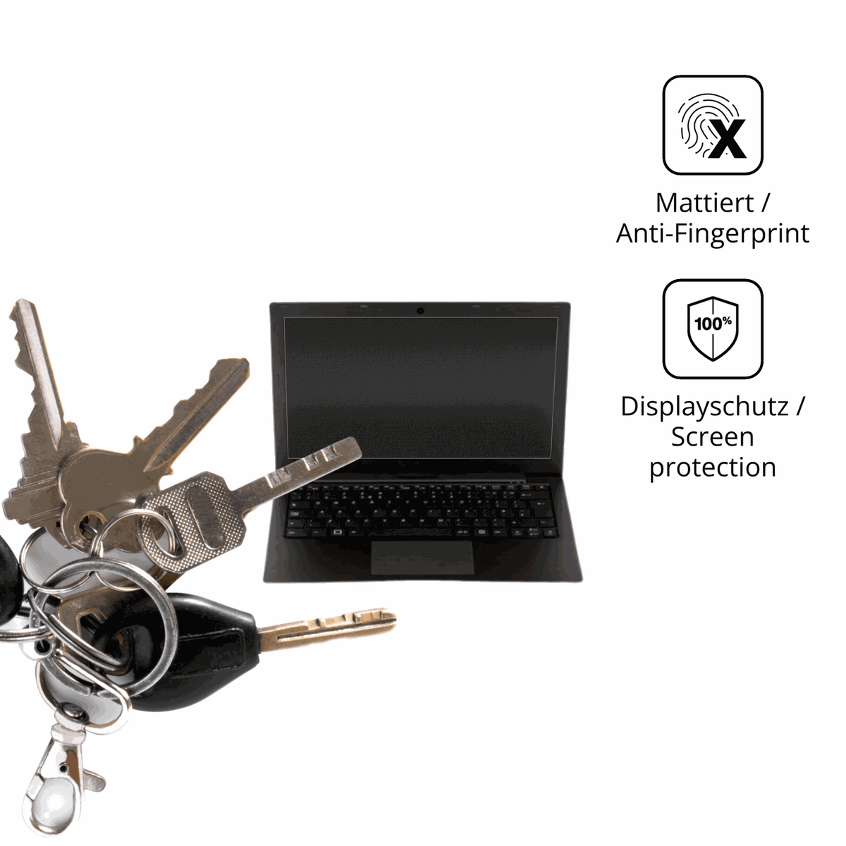 dipos Displayschutz für librem13, mattierte Oberfläche, Blickschutzfilter und perfekter Passform