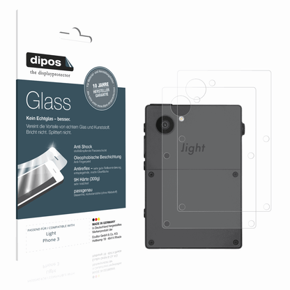 2x 9H Schutzfolie matt für Light Phone 3 Rückseite Panzerfolie