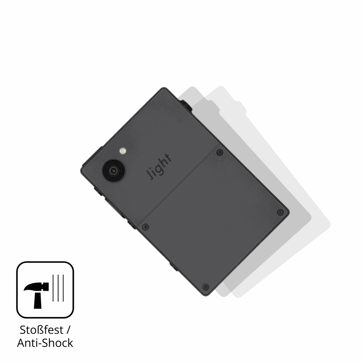 2x 9H Schutzfolie matt für Light Phone 3 Rückseite Panzerfolie
