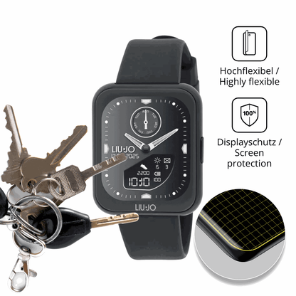 dipos Displayschutz für Liu Jo Mini Slim 2.0, transparente Oberfläche, perfekte Passform auch für die Rundungen