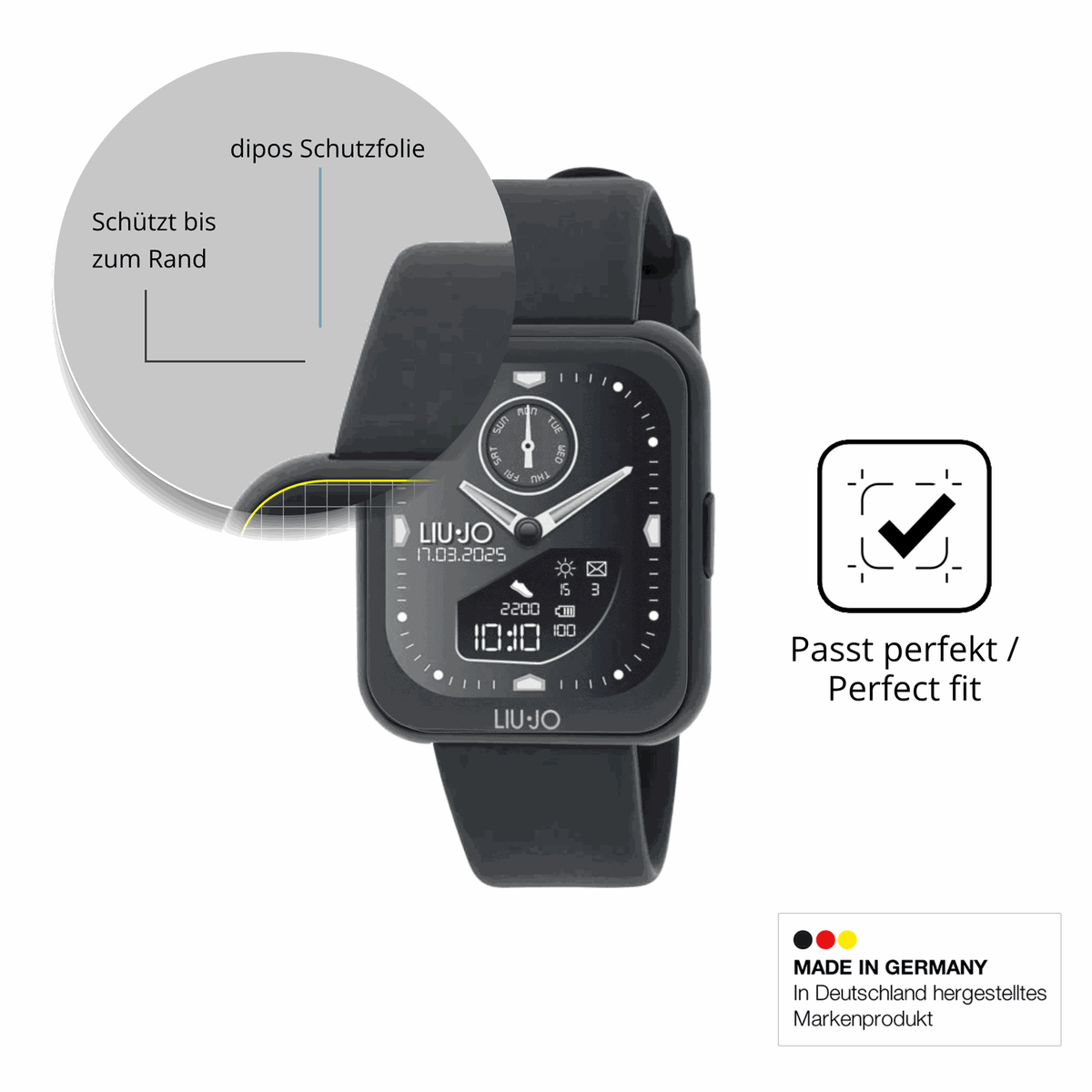 Besonders flexibler Displayschutz mit Anti-Shock-Schicht im Materialmix