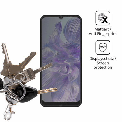 dipos Displayschutz für Logicom Smart Pro, mattierte Oberfläche, Blickschutzfilter und perfekter Passform
