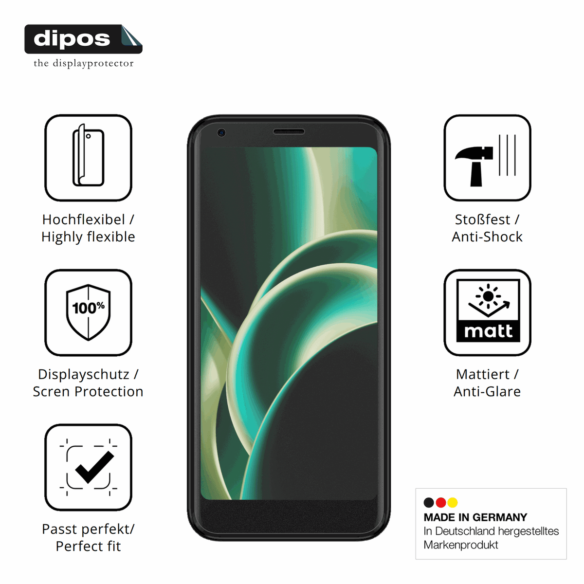 Displayschutz hergestellt in Deutschland, höchste Qualität made in Germany