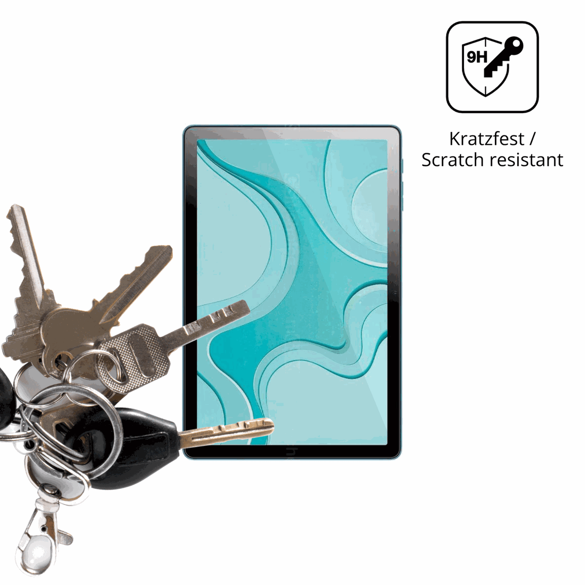 2x 9H Schutzfolie für Logicom Tab Fold 10 Panzerfolie