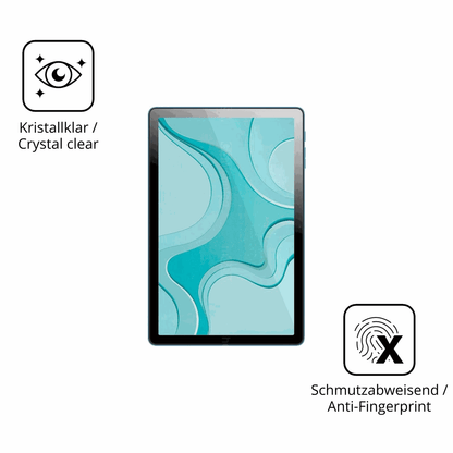 2x 9H Schutzfolie für Logicom Tab Fold 10 Panzerfolie