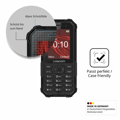 2x 9H Schutzfolie matt für Logicom Xtrem-30 Panzerfolie