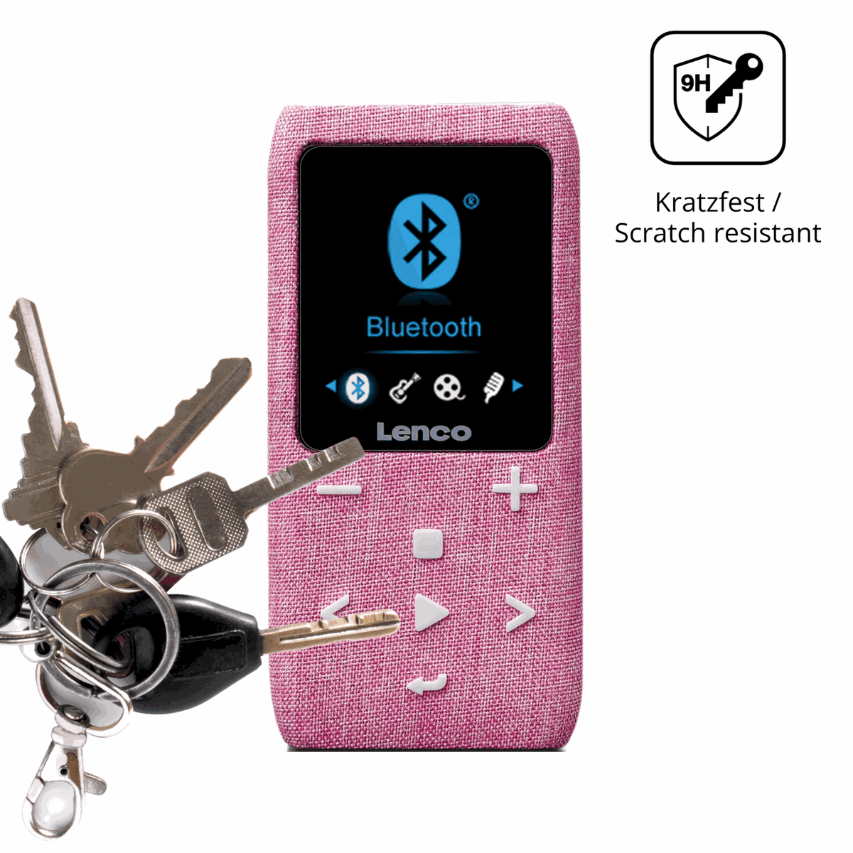 dipos Displayschutz für LUCKDANO MP3-Player, transparente Oberfläche, perfekte Passform auch für die Rundungen