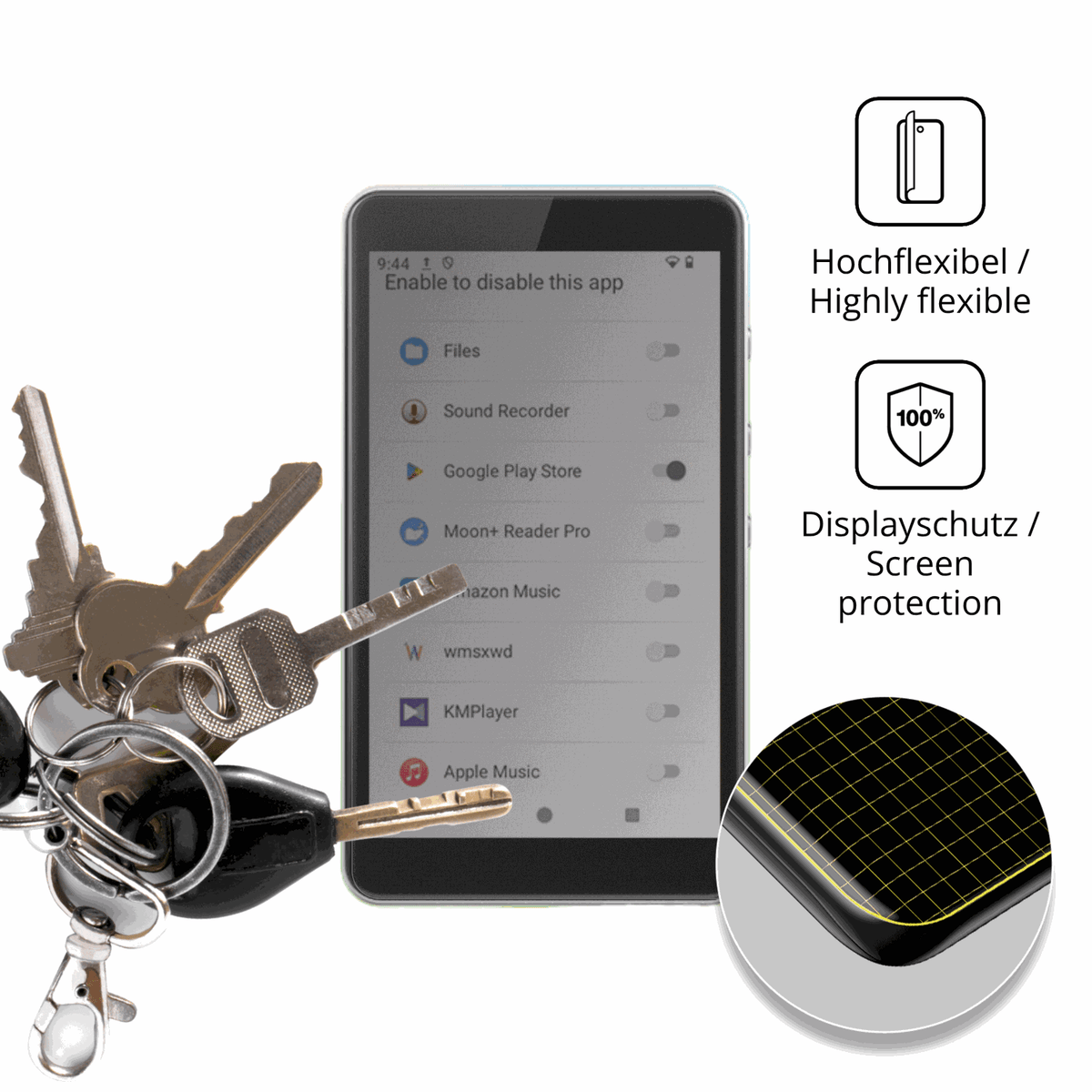 dipos Displayschutz für Luoran M4 Pro, mit Blickschutzfilter und perfekter Passform auch für die Rundungen