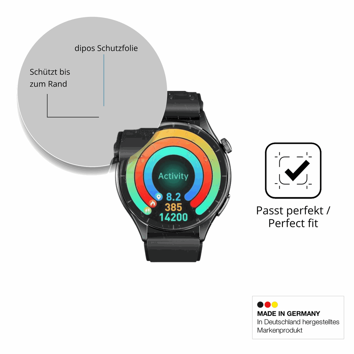Besonders flexibler Displayschutz mit Anti-Shock-Schicht im Materialmix