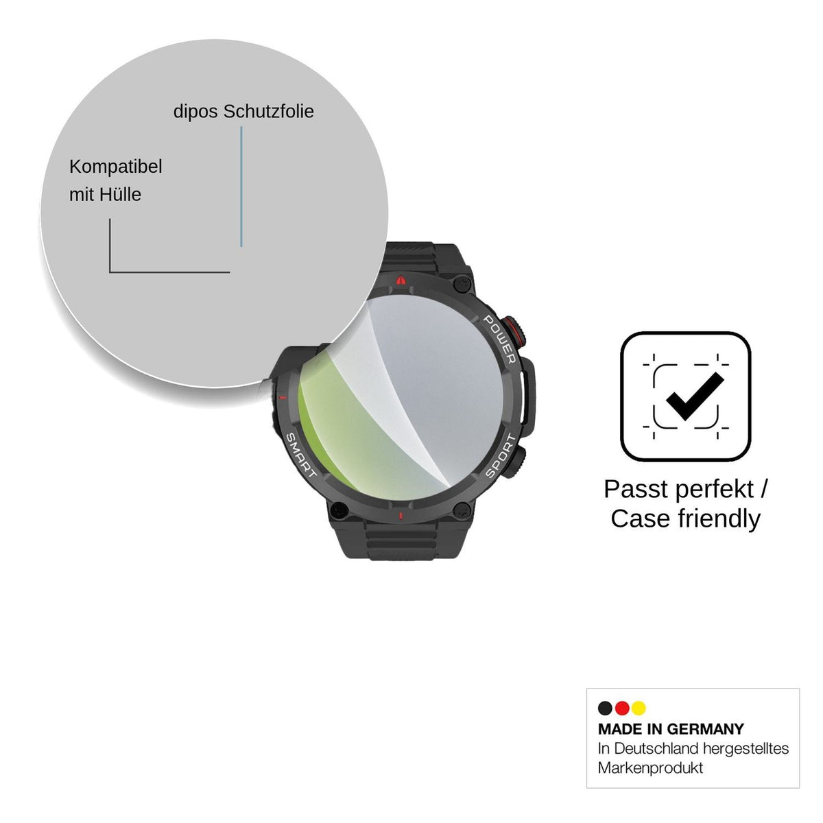 6x Schutzfolie matt für Neow W-Watch 1.39 Display-Schutzfolie