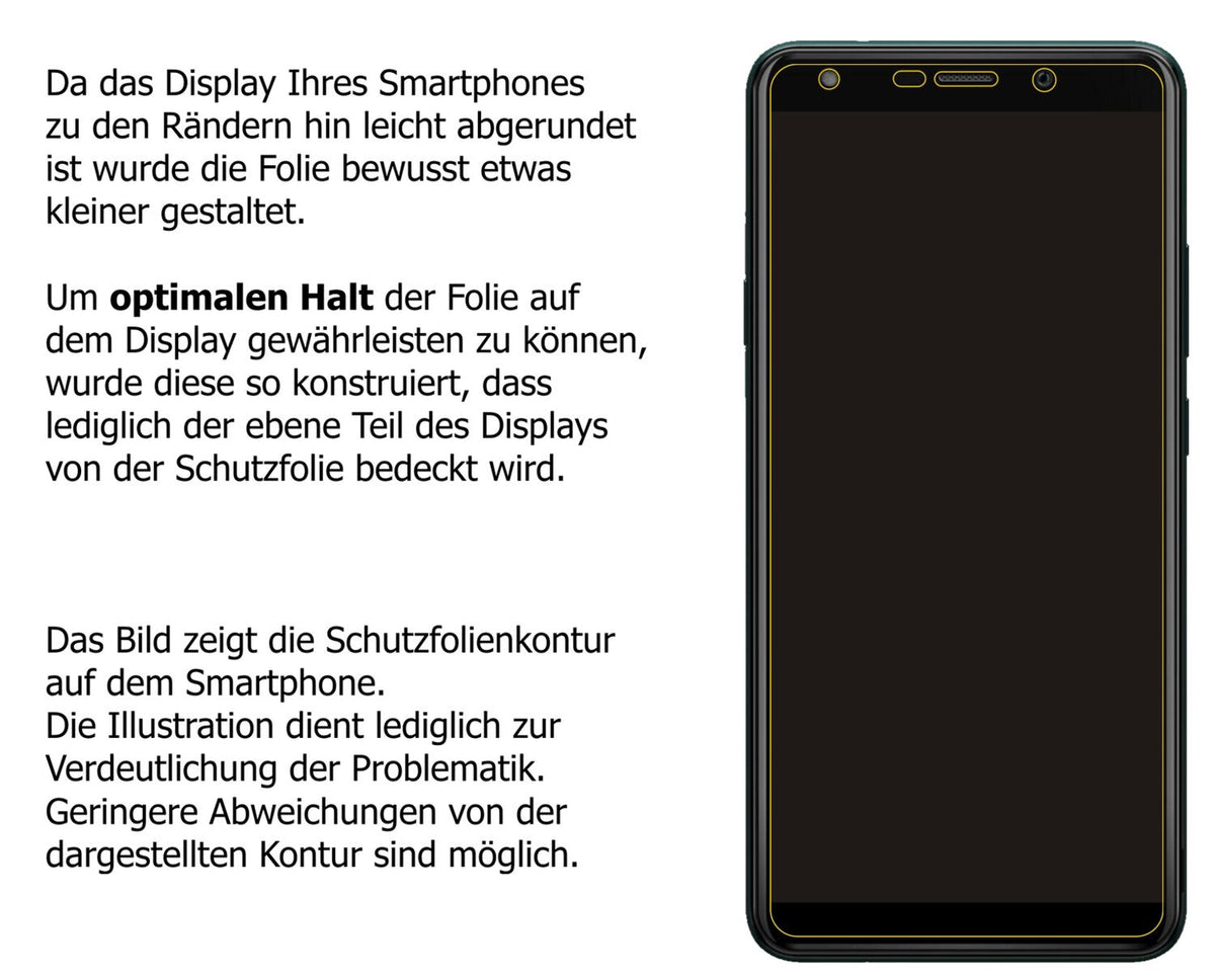 Schutzfolie mit optimaler Passform, zur Verwendung mit Hüllen geeignet