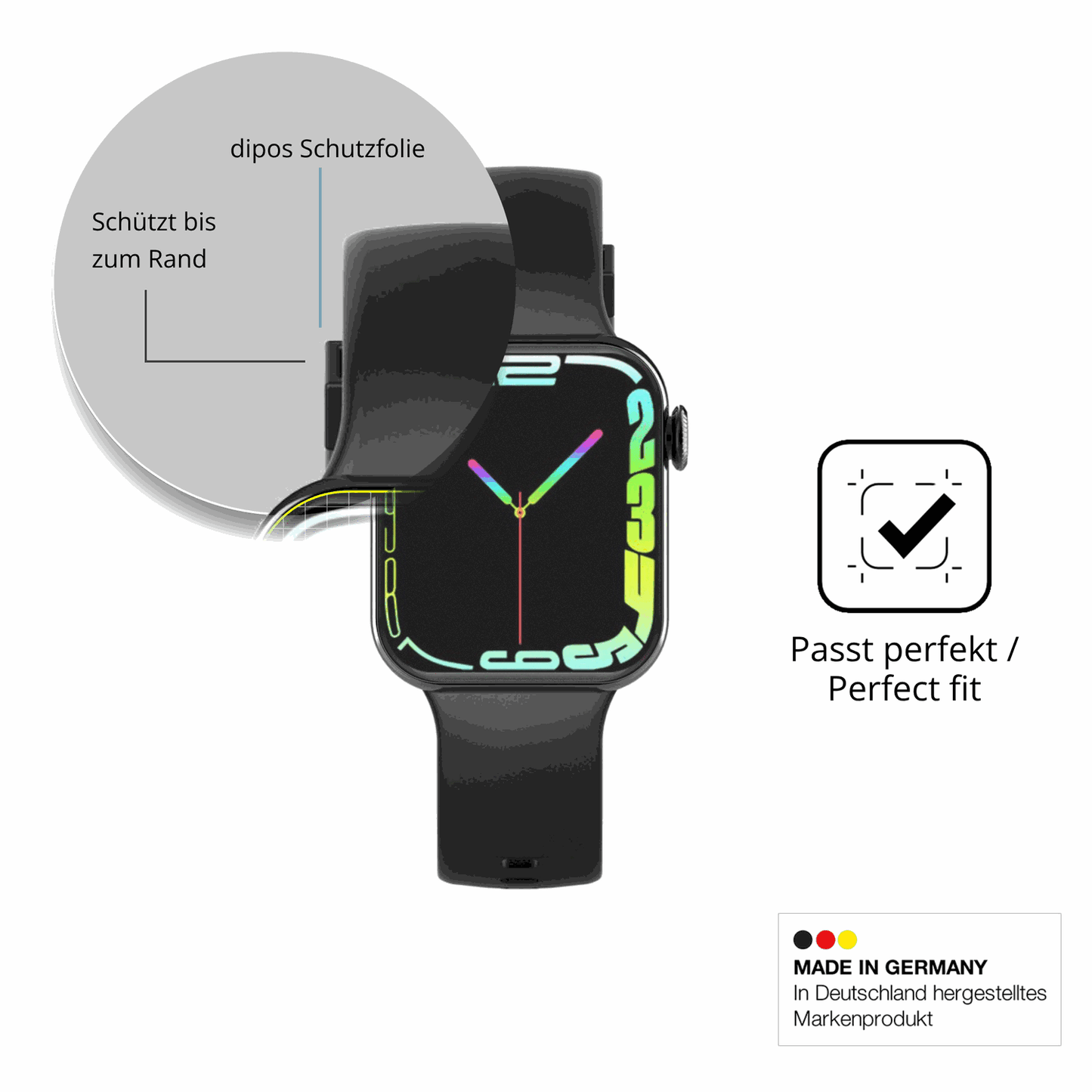 Besonders flexibler Displayschutz mit Anti-Shock-Schicht im Materialmix