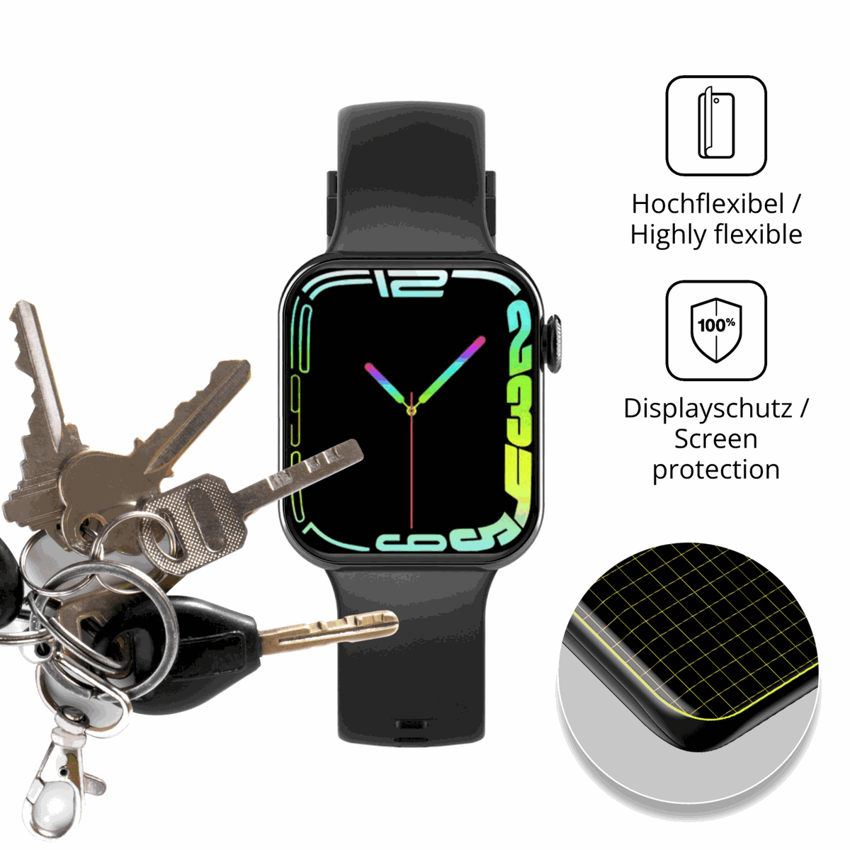 dipos Displayschutz für MaxCom FW26 Oxygen Pro, transparente Oberfläche, geringe Dicke und perfekte Passform
