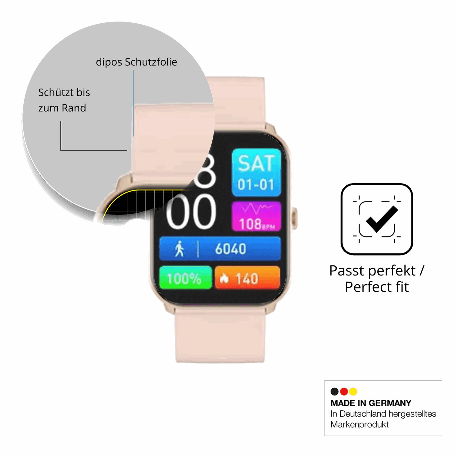 Besonders flexibler Displayschutz mit Anti-Shock-Schicht im Materialmix