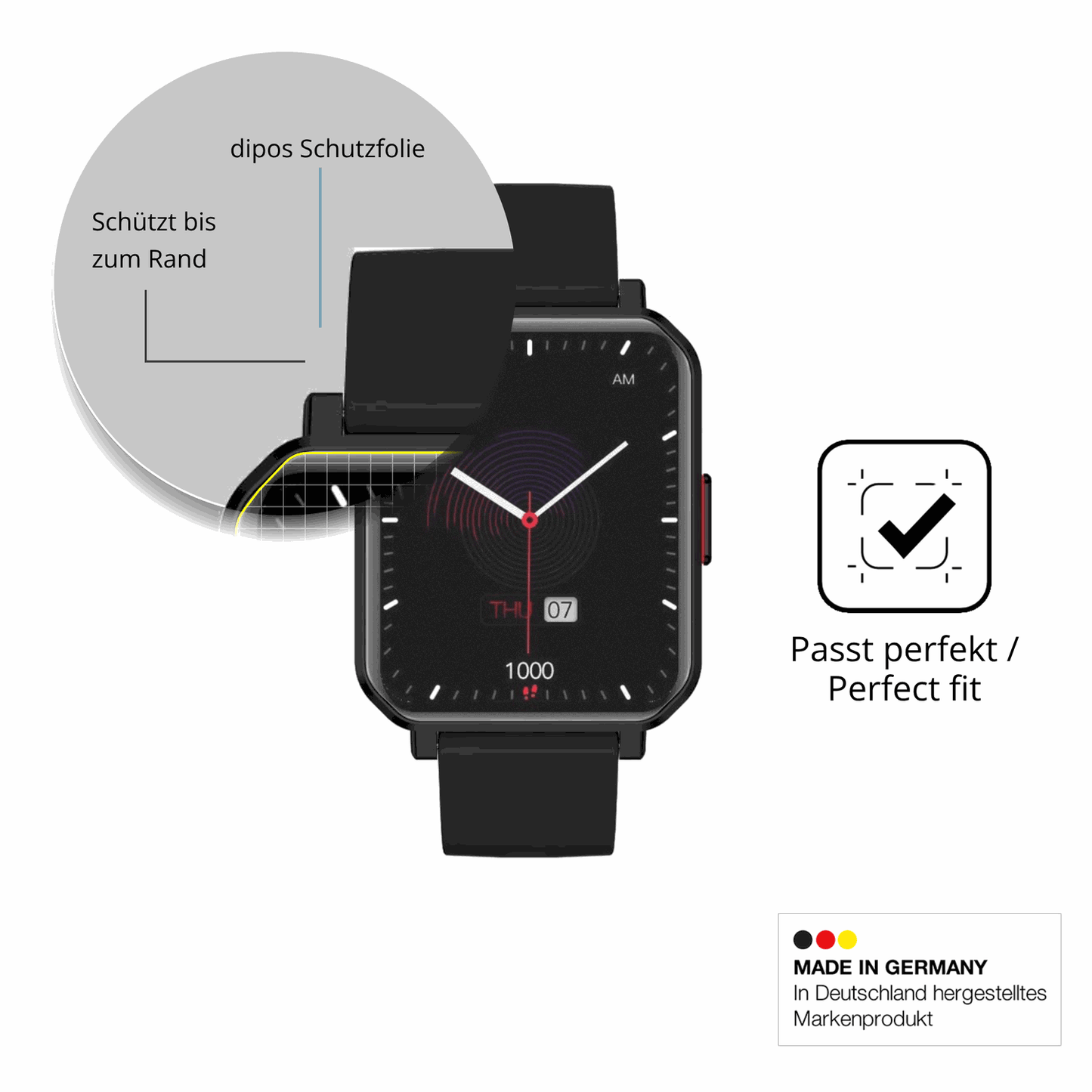 Besonders flexibler Displayschutz mit Anti-Shock-Schicht im Materialmix
