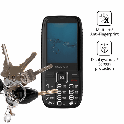 dipos Displayschutz für Maxvi B32, mattierte Oberfläche, Blickschutzfilter und perfekter Passform