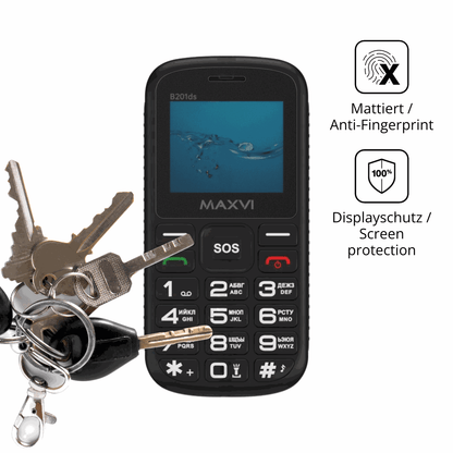 Blickschutzfolie für Maxvi B201ds matt Schutzfolie Privacy