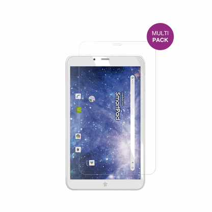 MediacomSmartPad YIO 8 mit aufgebrachter dipos Displayschutzfolie, glasklare Darstellung ohne Einschränkungen