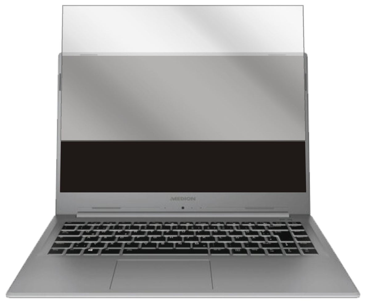 MedionAkoya S15449 mit aufgebrachter dipos Displayschutzfolie, glasklare Darstellung ohne Einschränkungen