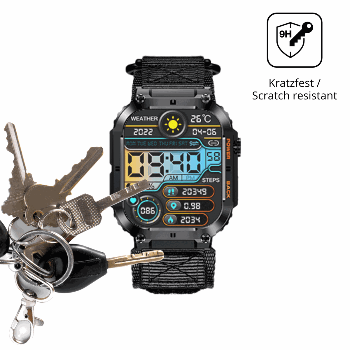 dipos Displayschutz für Megalith K57PRO, mattierte Oberfläche, robuste Festigkeit und perfekte Passform