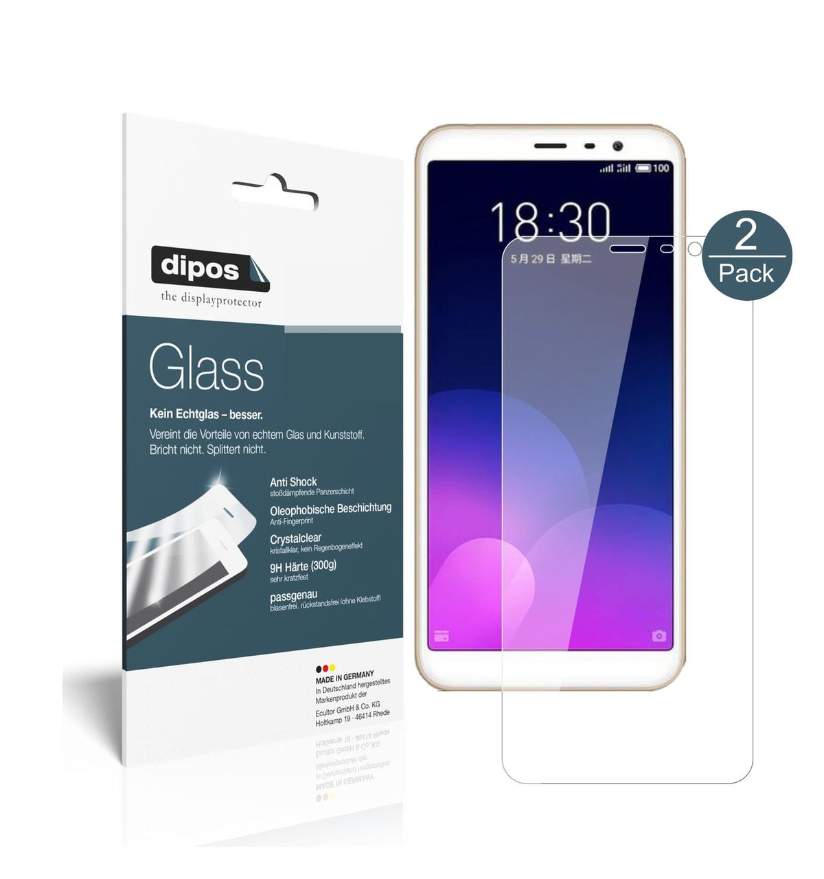 Perfekte Passform und ultimative Qualität: Unser 9H Panzerglas bietet Schutz für Meizu-M6T