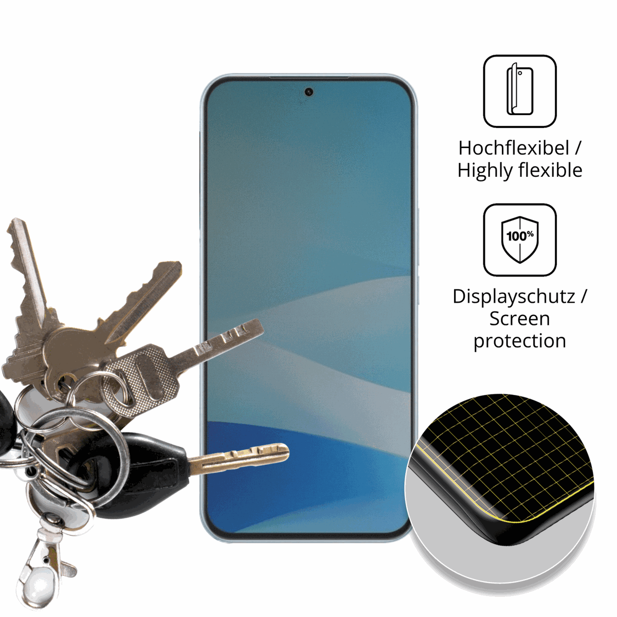 dipos Displayschutz für Meizu Note 16 Pro, mit Blickschutzfilter und perfekter Passform auch für die Rundungen