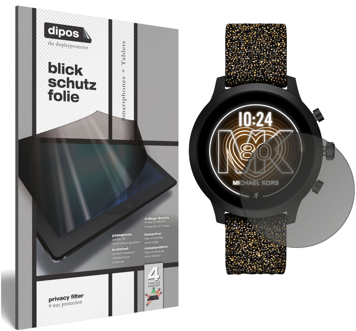 Blickschutzfolie für Michael Kors Access GO matt Schutzfolie Privacy
