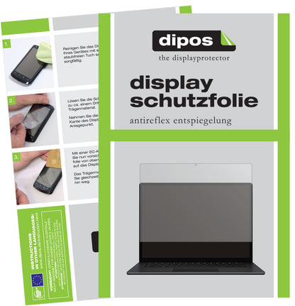 Matte Displayschutzfolie von dipos passend für Microsoft Surface 4 15 Zoll, präziser Zuschnitt und blasenfrei montiert