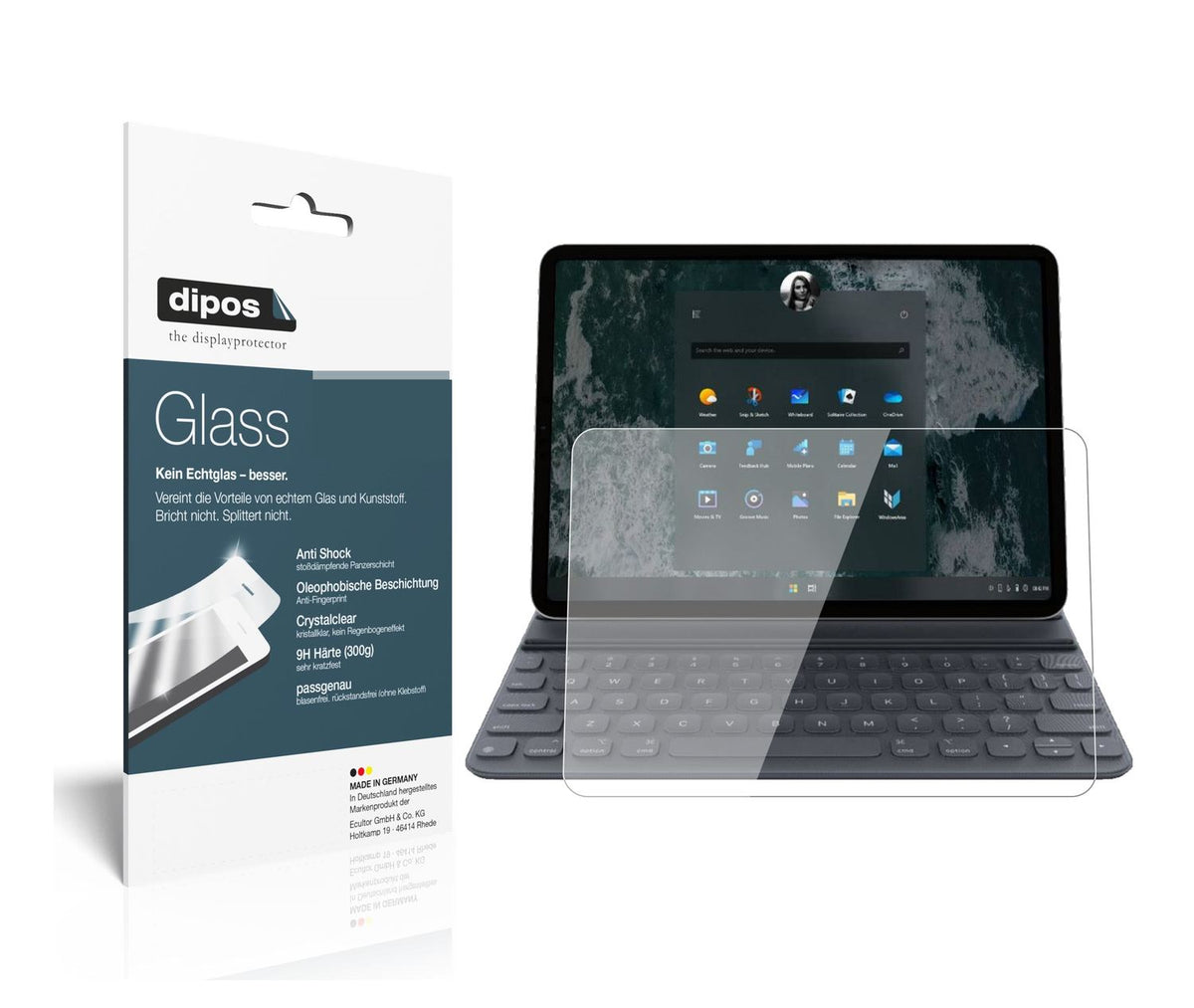 2x 9H Schutzfolie für Microsoft Surface Pro 7 Panzerfolie