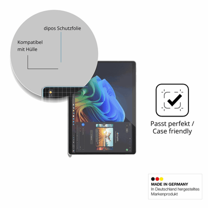 Schutzfolie mit optimaler Passform, zur Verwendung mit Hüllen geeignet